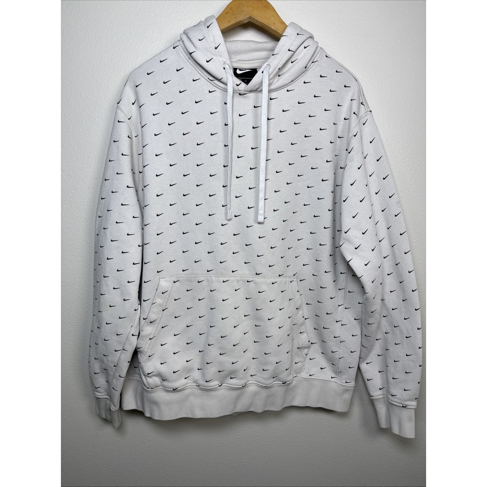 Y2K Vintage Nike All Over Swoosh Hoodie Sweatshirt  Top unisex XL Men's‎ Women's